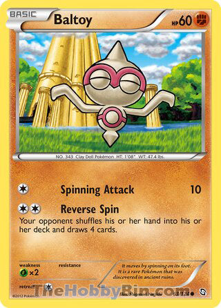 Baltoy #63/124 Common - Dragons Exalted Pokemon card