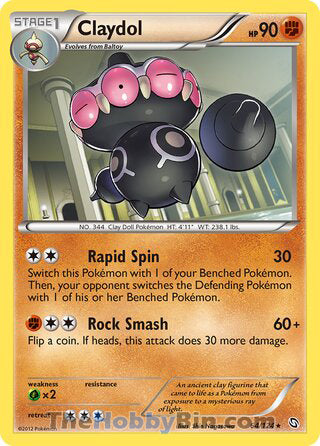 Claydol #64/124 Rare - Dragons Exalted Pokemon card