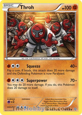 Throh #68/124 Uncommon - Dragons Exalted Pokemon card