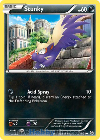 Stunky #76/124 Common - Dragons Exalted Pokemon card