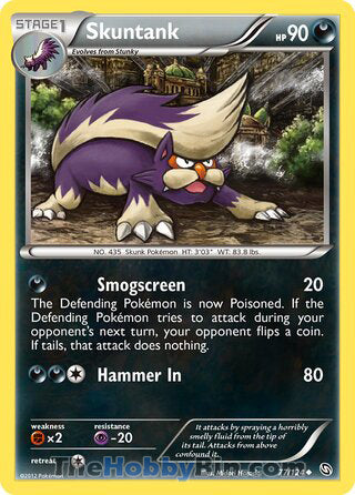 Skuntank #77/124 Uncommon - Dragons Exalted Pokemon card