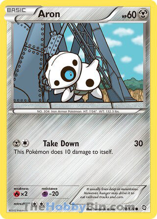 Aron #78/124 Common - Dragons Exalted Pokemon card