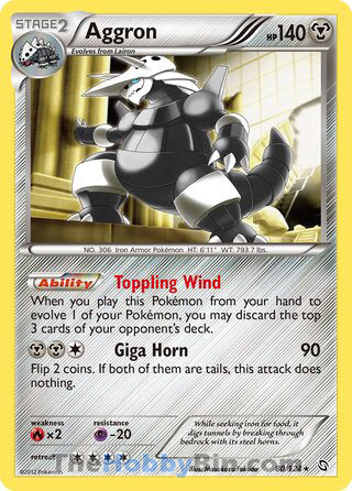 Aggron #80/124 Holo Rare - Dragons Exalted Pokemon card