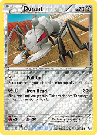 Durant #83/124 Uncommon - Dragons Exalted Pokemon card