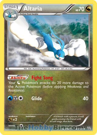 Altaria #84/124 Holo Rare - Dragons Exalted Pokemon card