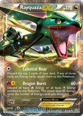 Rayquaza EX #85/124 Ultra Rare - Dragons Exalted Pokemon card