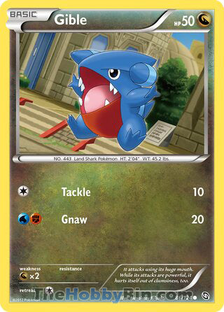 Gible #86/124 Common - Dragons Exalted Pokemon card
