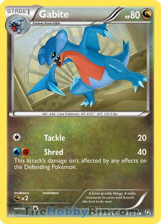 Gabite #88/124 Uncommon - Dragons Exalted Pokemon card