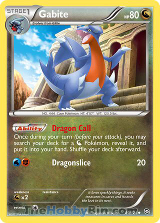 Gabite #89/124 Uncommon - Dragons Exalted Pokemon card