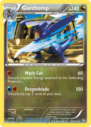 Garchomp #90/124 Holo Rare - Dragons Exalted Pokemon card
