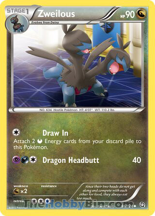 Zweilous #96/124 Uncommon - Dragons Exalted Pokemon card