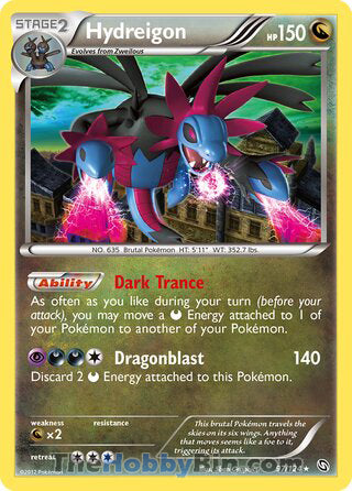 Hydreigon #97/124 Holo Rare - Dragons Exalted Pokemon card