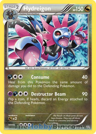 Hydreigon #98/124 Rare - Dragons Exalted Pokemon card