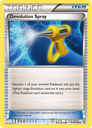 Devolution Spray #113/124 Uncommon - Dragons Exalted Pokemon card