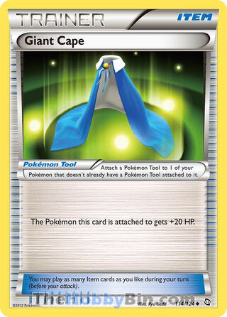 Giant Cape #114/124 Uncommon - Dragons Exalted Pokemon card
