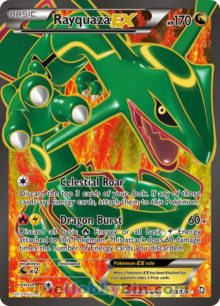 Rayquaza EX #123/124 Ultra Rare - Dragons Exalted Pokemon card