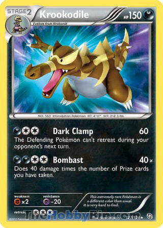 Krookodile #127/124 Secret Rare - Dragons Exalted Pokemon card