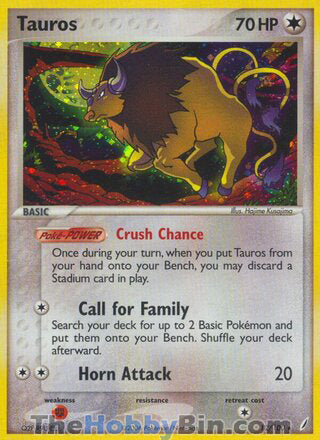 0012 Tauros Holo Rare Crystal Guardians