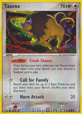 Tauros EX Crystal Guardians Holo Rare #12/100