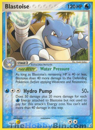 Blastoise EX Crystal Guardians Rare #14/100