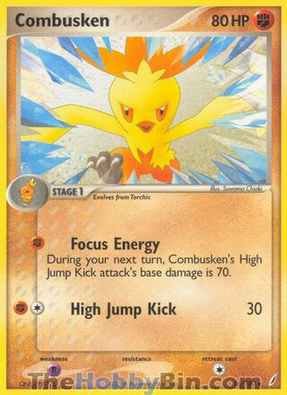 Combusken #16/100 Rare - EX Crystal Guardians Pokemon card