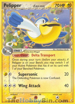 Pelipper #26/100 Rare - EX Crystal Guardians Pokemon card
