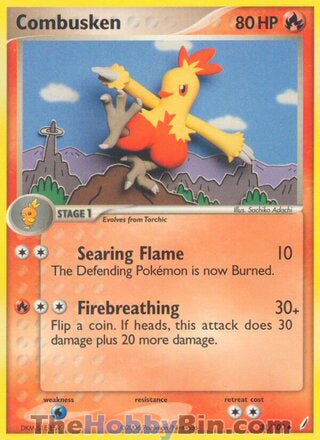 Combusken #31/100 Uncommon - EX Crystal Guardians Pokemon card