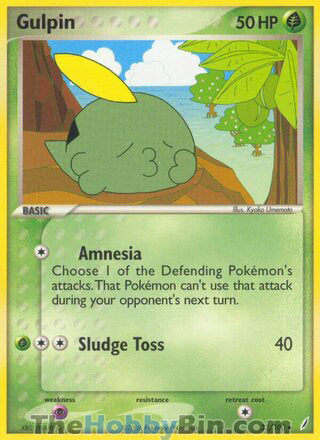 Gulpin #33/100 Uncommon - EX Crystal Guardians Pokemon card