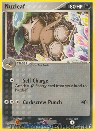 Nuzleaf #39/100 Uncommon - EX Crystal Guardians Pokemon card