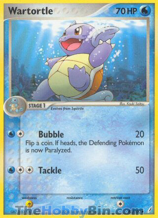 Wartortle #42/100 Uncommon - EX Crystal Guardians Pokemon card