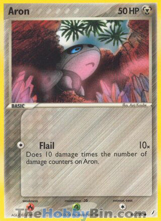 Aron #44/100 Common - EX Crystal Guardians Pokemon card