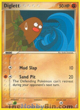 Diglett #50/100 Common - EX Crystal Guardians Pokemon card