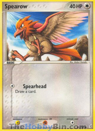 Spearow #61/100 Common - EX Crystal Guardians Pokemon card