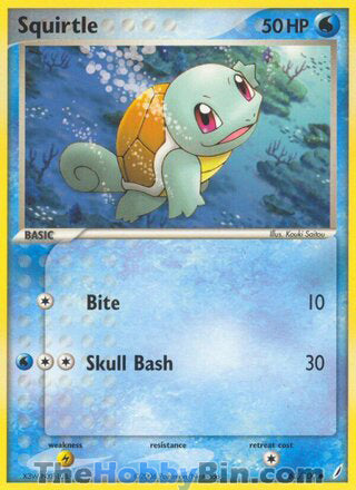 Squirtle #63/100 Common - EX Crystal Guardians Pokemon card