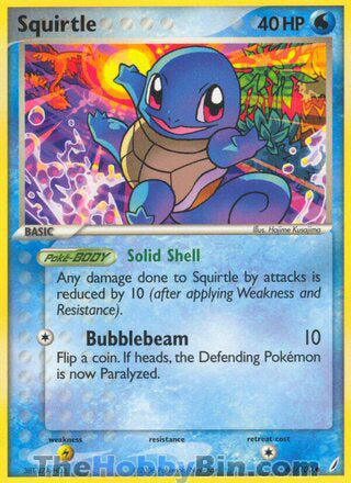 Squirtle #64/100 Common - EX Crystal Guardians Pokemon card