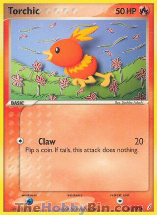Torchic #65/100 Common - EX Crystal Guardians Pokemon card
