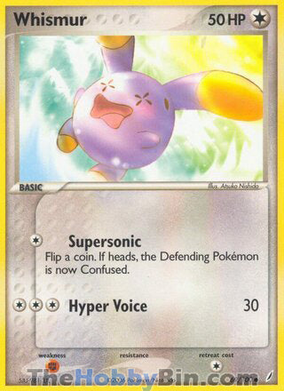 Whismur #69/100 Common - EX Crystal Guardians Pokemon card