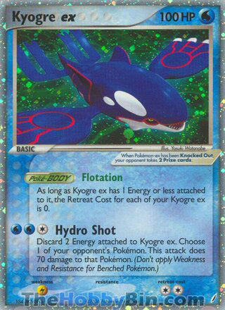 Kyogre ex #95/100 Ultra Rare - EX Crystal Guardians Pokemon card