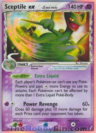 Sceptile ex #96/100 Ultra Rare - EX Crystal Guardians Pokemon card