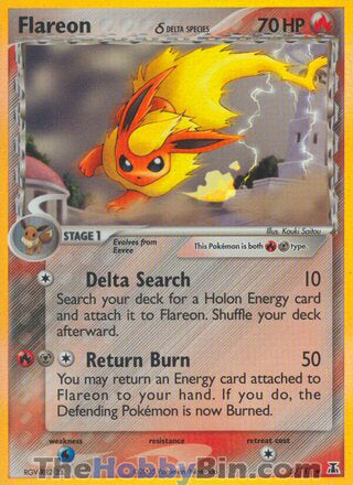 Flareon #5/113 Holo Rare - EX Delta Species Pokemon card