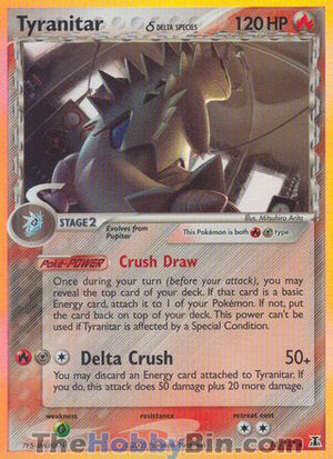 0016 Tyranitar Holo Rare Delta Species