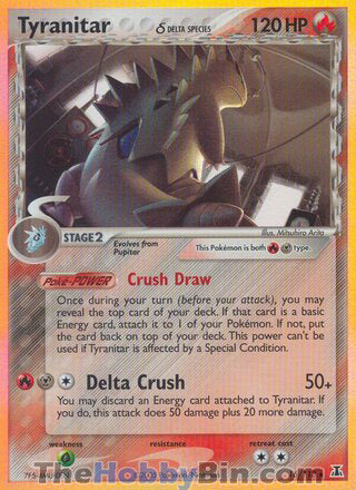 Tyranitar #16/113 Holo Rare - EX Delta Species Pokemon card