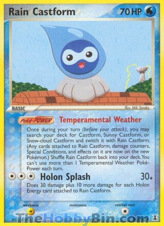 Rain Castform #26/113 Rare - EX Delta Species Pokemon card