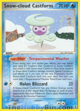 Snow-cloud Castform EX Delta Species Rare #29/113