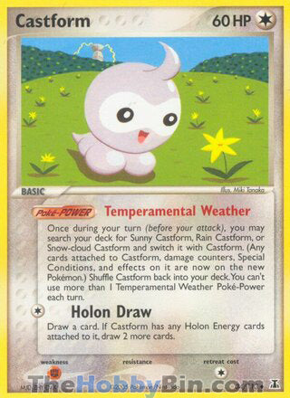 Castform EX Delta Species Uncommon #34/113