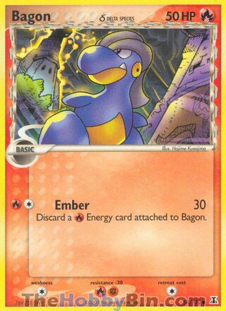 Bagon #58/113 Common - EX Delta Species Pokemon card