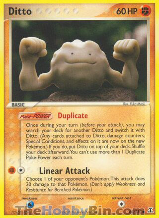 Ditto #62/113 Common - EX Delta Species Pokemon card