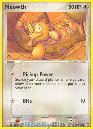Meowth #77/113 Common - EX Delta Species Pokemon card