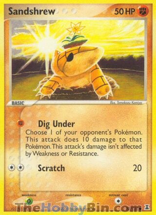 Sandshrew #82/113 Common - EX Delta Species Pokemon card