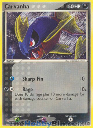 Carvanha #56/107 Common - EX Deoxys Pokemon card